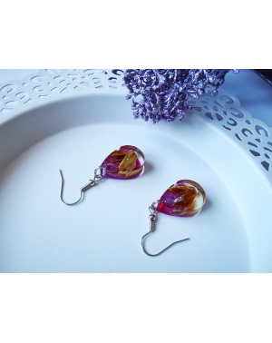 Purple dream series I earrings, double sided
