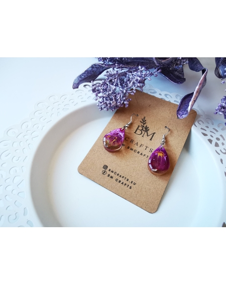 Purple dream series I earrings, double sided