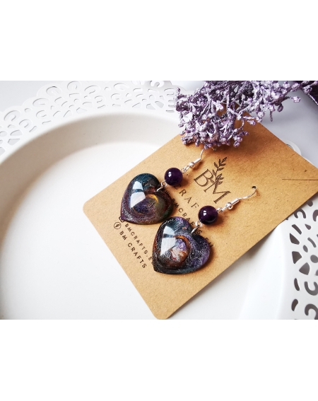 Purple dreams series I earrings with amethyst