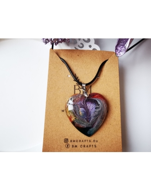 Purple dreams series I Heart necklace