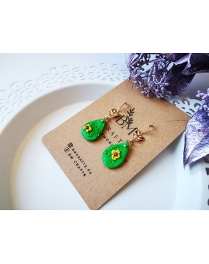St. Patrick's day I gold butterfly earrings