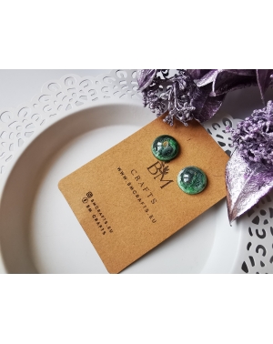 Emerald spring series I green valley stud earrings