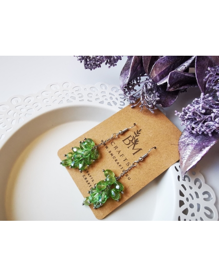 Grape bunches | Crystal glass beads earrings