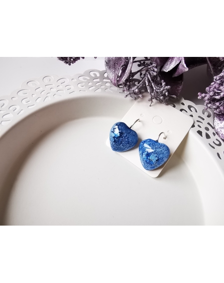 Blue Lagoon series I Cute heart sea waves earrings